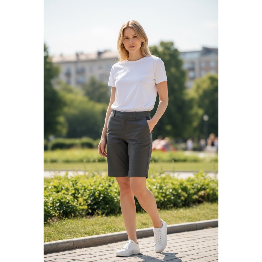 Classic‎ Gray Women's Stretch Shorts